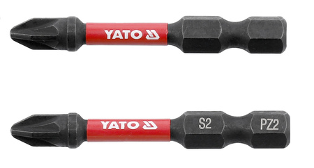 Rázové bity Yato 1/4 "x50mm PZ2 2 kusy YT-78044