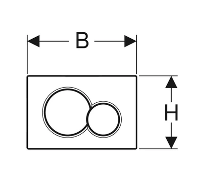 Tlačítko s dvojitým splachováním Geberit 115.770.DW.5