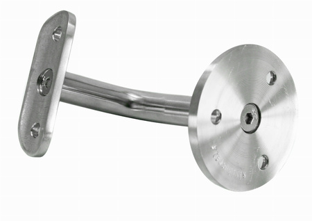 Montáž na zeď-zábradlí 50x75mm AISI 304 nerezová ocel, leštěná WB.010.03.04.S