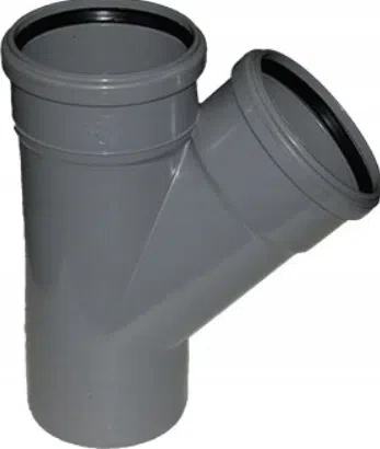 Kanalizační T 75mm 45 stupňů šedé