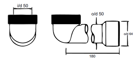 Vertikální pisoárový sifon McAlpine HC-US50