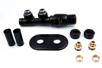 Termostatická instalační sada Vario Term All In One Twins, pravá, černá konstrukční ATSGS0214CFK/P