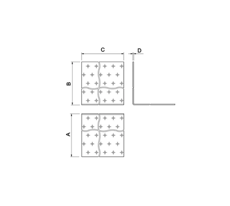 Šroubová úhlová konzola zesílená 105x105x90x2mm KPW-04-S