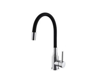 Dřezová baterie Alveus Flexa, chrom, flexibilní výtok, černá 1147027