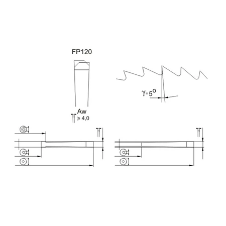 Globus kotoučová pilová řezačka HSS-DMo5 125x22mm 5 stupňů FP120-0125-0002