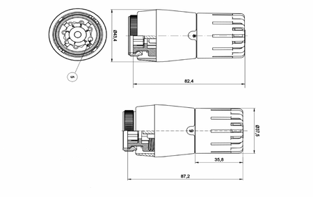 Vario Term termostatická hlavice Plus GS.05-06C 000M651A001