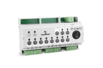 Diamantový bezdrátový pásek ovládající 8zónové aktory podlahového vytápění ST-23