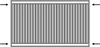 Diamantový ocelový deskový radiátor 550x1100mm s bočním napájením a závěsem 22-550x1100