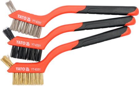 Yato 3dílná sada drátěných kartáčů YT-6351