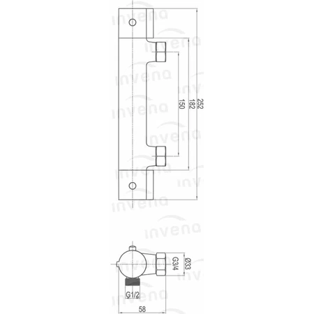Invena termostatická sprchová baterie Slim chrom BT-00-S01
