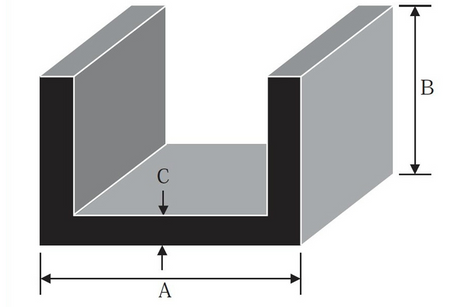 Hliníkový kanál 12x12x2.0mm 1mb PA38