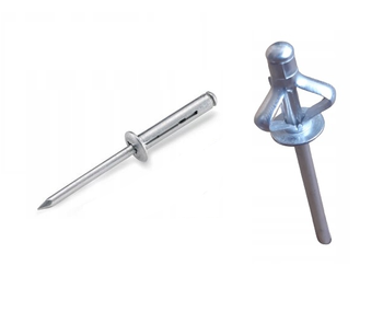 Trhací nýt Trebol 4x18,8mm AN396 Al/Al plochá hlava na plast