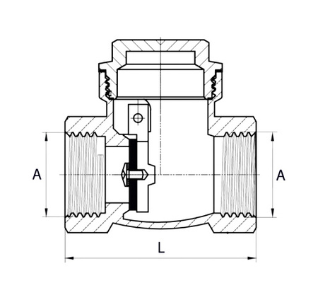 Zpětný ventil s klapkou Diamond 3/4" ART.10-20