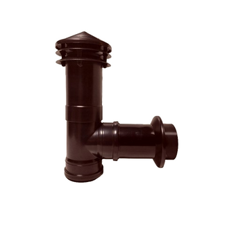 Ventilační vývod Dakaj 110 s hnědým tričkem