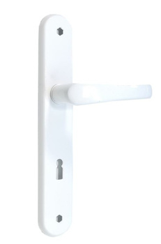 Lakovaná klika s dlouhou deskou 60, bílý klíč