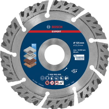 BOSCH EXPERT MultiMaterial diamantový řezný kotouč 125x22,23x2,2x12mm 2608900660