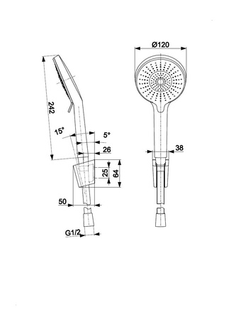 KFA Armatura bodový sprchový set Otava chrom 841-245-00