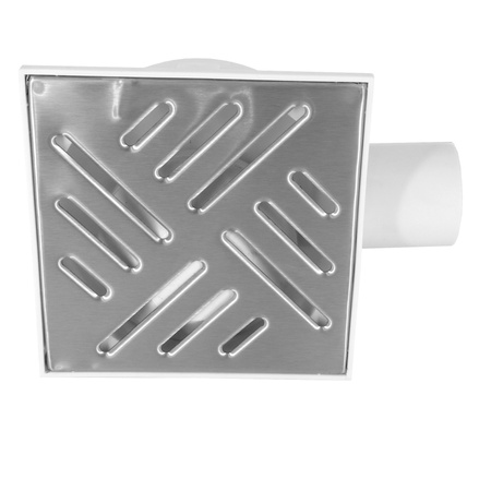 DES kanalizační rošt fi 50 15x15 boční kovový bílý 01.016.007