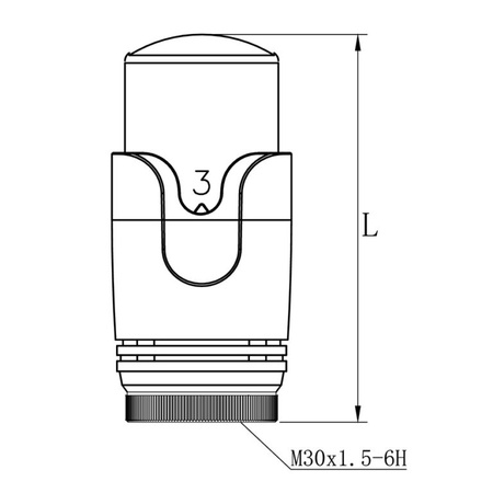 Diamantová termostatická hlavice antracit ART.404