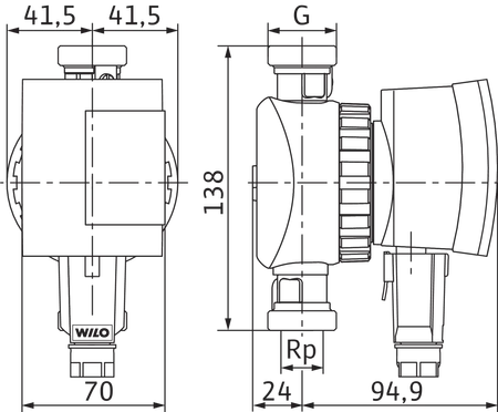 Wilo oběhové čerpadlo TUV Star-Z Nova A 4132761