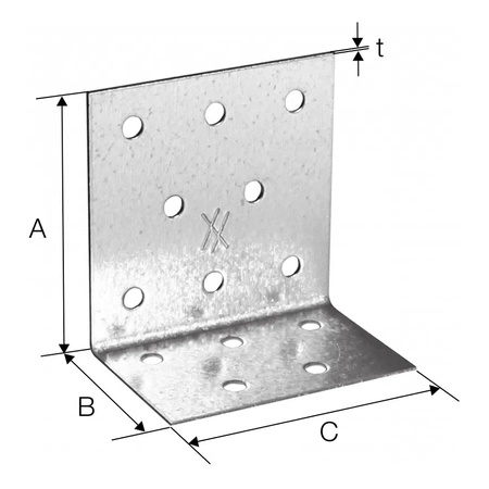 Úhlový konektor Simpson Strong-Tie 60x60x80x2,5mm ANPS25606080