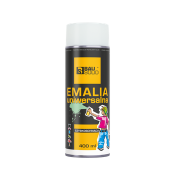BauSolid univerzální sprej email, lesklá bílá RAL 9003, 400 ml
