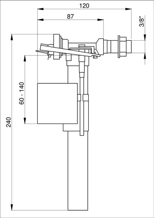 Inter Sano plnicí ventil TS 3/8"