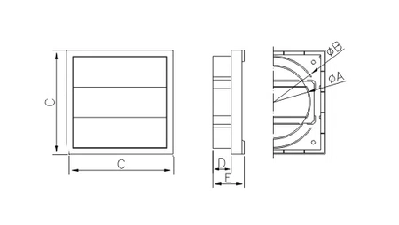 Doplňková větrací mřížka se žaluziemi KRZ 100/125/B 007-0650