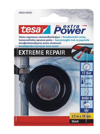 Samoslepovací silikonová páska Tesa Extreme 2,5mx19mm černá