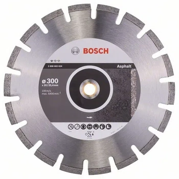 Bosch diamantový kotouč Standard pro asfalt 300x2.8x20/25.40mm 2608602624