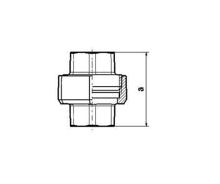 Diamantový přímý spoj 3/4" pozinkovaná litina OC-1330.ŚR-PR-PŁ.20