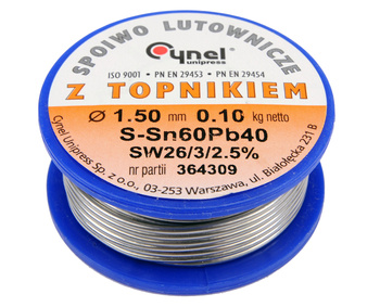 Cynel pájecí pojivo s tavidlem Sn60Pb40 1,5 mm 100 g 76814