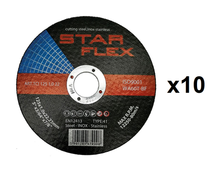 Poštovní řezací kotouč 125x1mm Star Flex T41-125-1,0 WA60T-BF-INOX 10 kusů TCI1251022