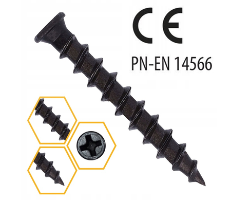 Wkręt-Met šrouby pro spoje deska-GK deska v technologii suché výstavby 5x35mm 500 kusů KSGP-50035