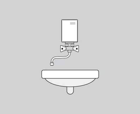 Průtokový ohřívač vody Wijas Perfect 500 s kohoutkem a výtokem 210 mm