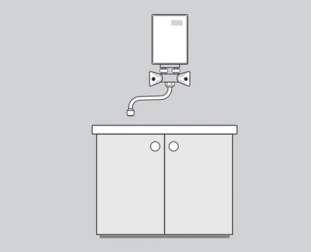 Průtokový ohřívač vody Wijas Perfect 400 s kohoutkem a výtokem 210 mm