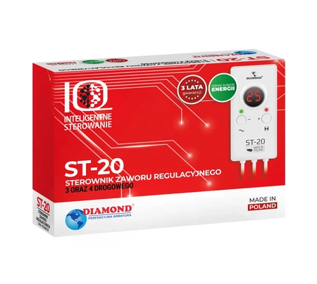 Diamantový ovladač pro 3- a 4-cestný regulační ventil Auraton Hydra ST-20