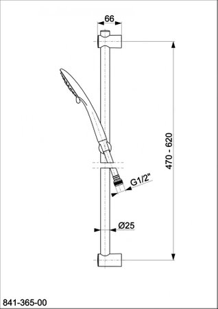Sprchový set KFA Armatura Moza posuvný, chrom 841-365-00