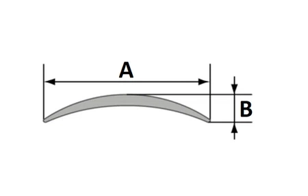 Konvexní hliníkový prahový profil 22x3,5mm 1mb PA38