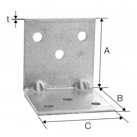 Simpson Strong-Tie úhlová spojka 40x40x40x2mm EA444/2