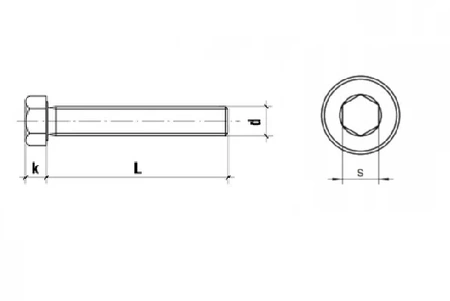 Válcový imbusový šroub, černý, třída 8,8 M03x30