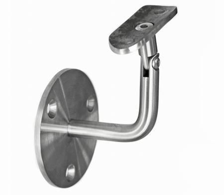 Nastavitelná montáž na zeď na zábradlí, leštěná nerezová ocel AISI 304 WB.110.13.04.S